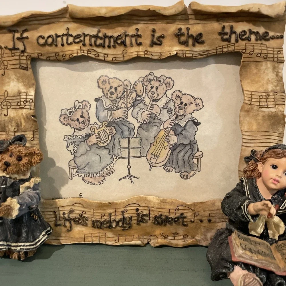 BOYDS DOLLSTONE PICTURE FRAME - LINDSEY W/ LOUISE...THE RECITAL